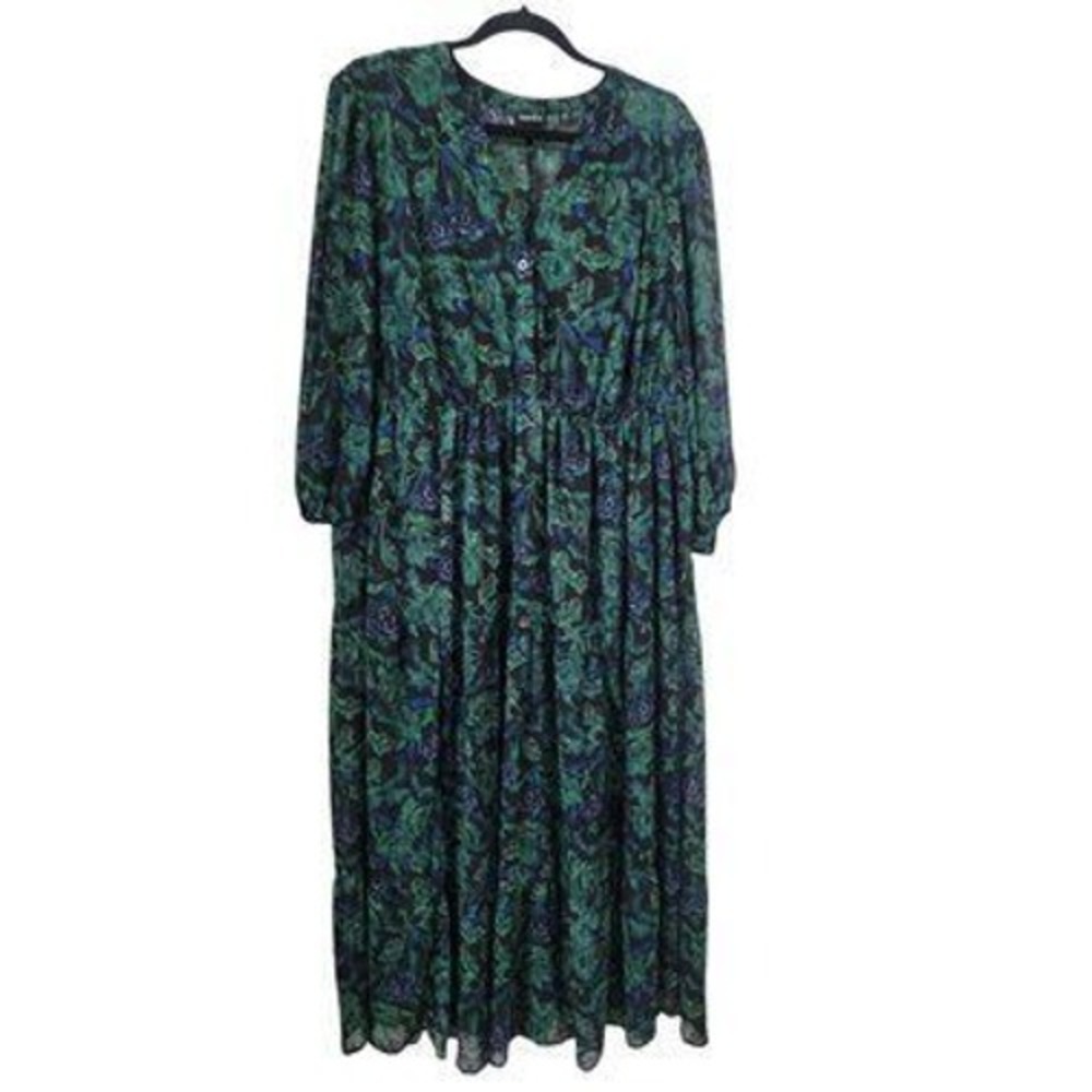 Torrid maxi floral dress 5x swiss dot cottagecore prairie Fall Lined